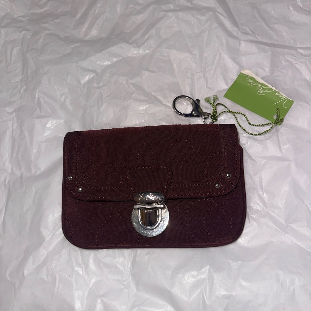 Vera Bradley NWT flap ID wallet in wine